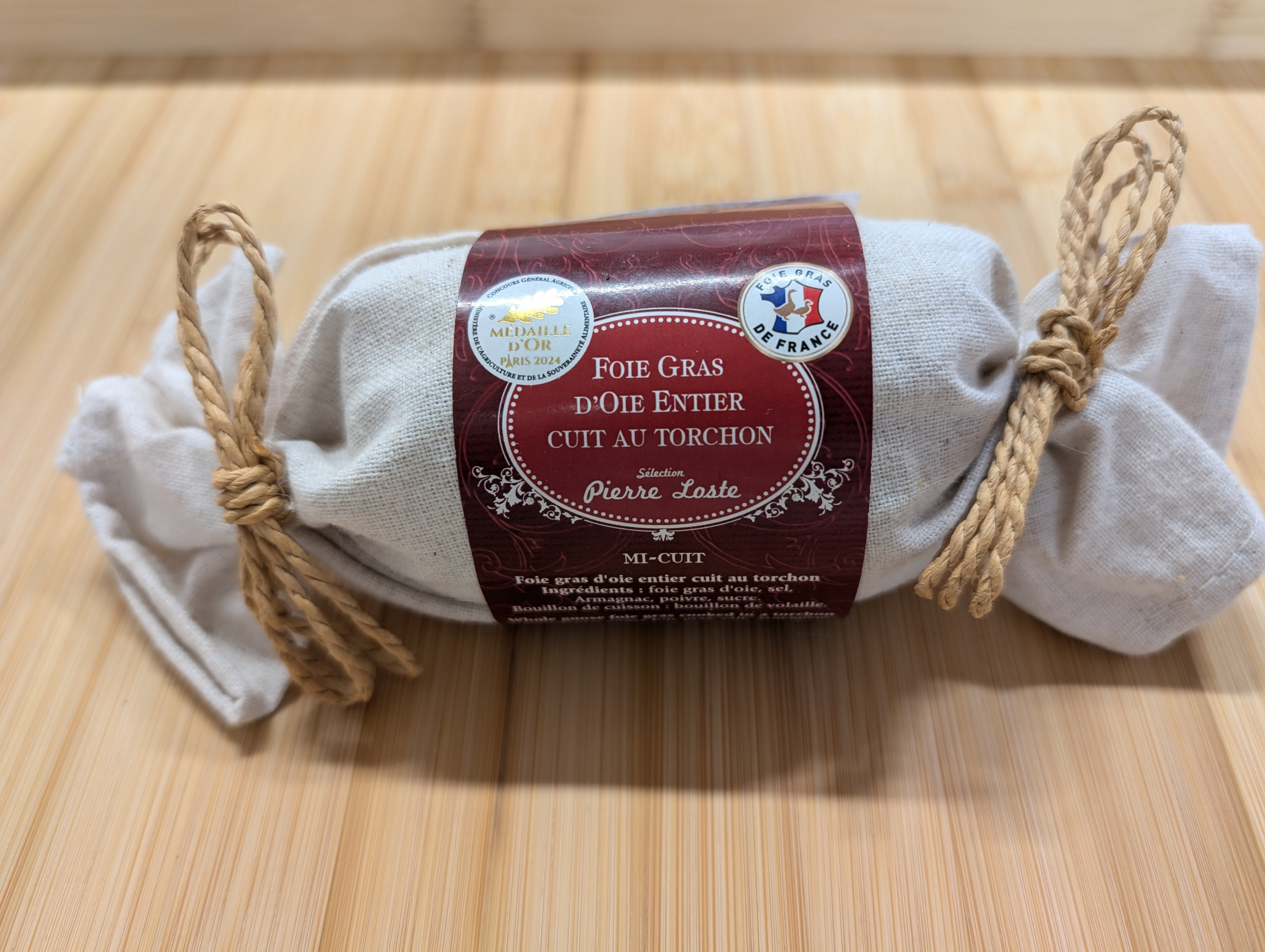 Foie Gras d'oie entier cuit au torchon